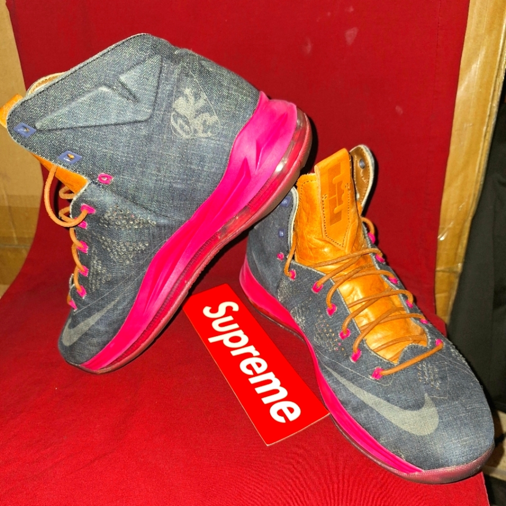 LeBron 10s denim Qs
